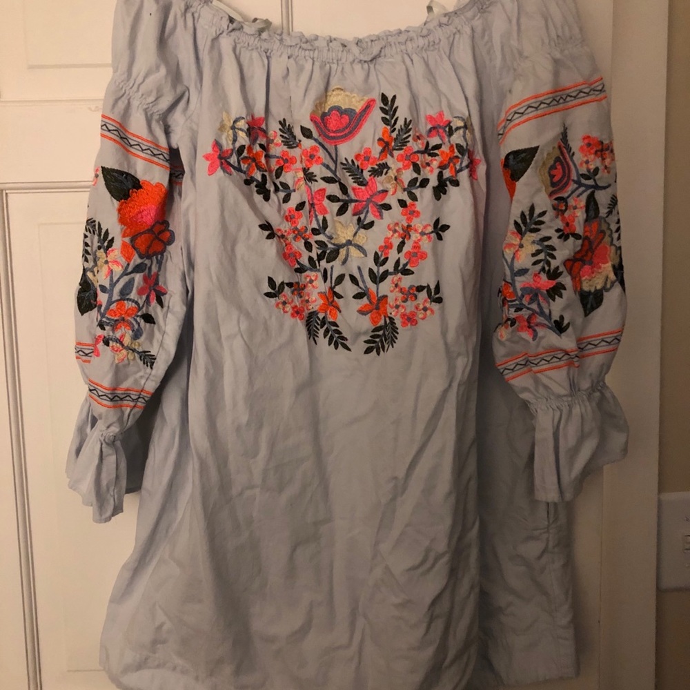 Free People Off the Shoulder floral dress